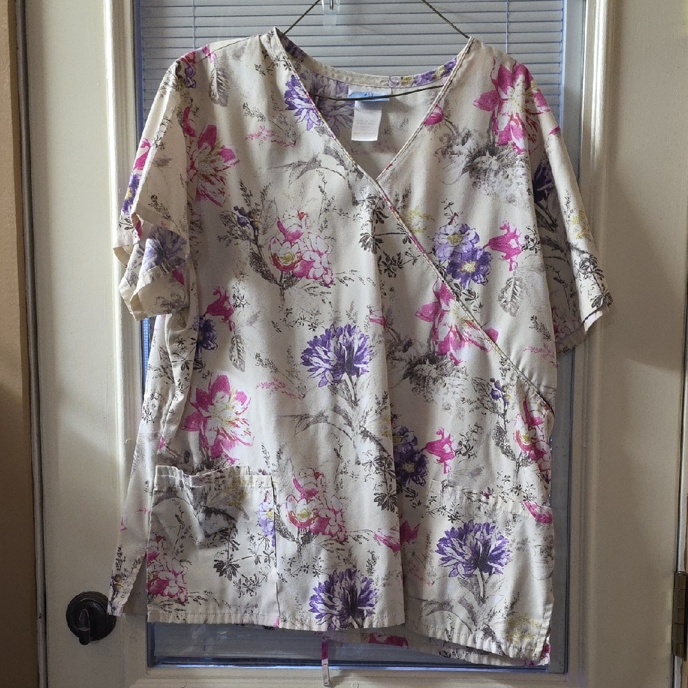 Floral V-Neck Women's Top